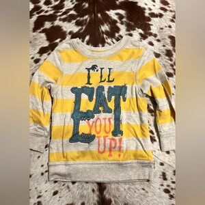 Kids Striped Yellow and Gray Sweatshirt